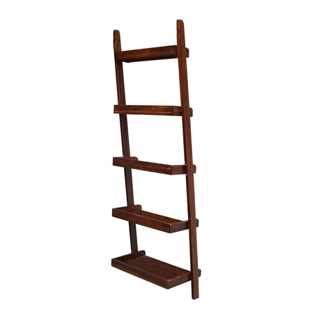 International Concepts Lean To Shelf Unit, with 5 Shelves, Espresso SH581-2660